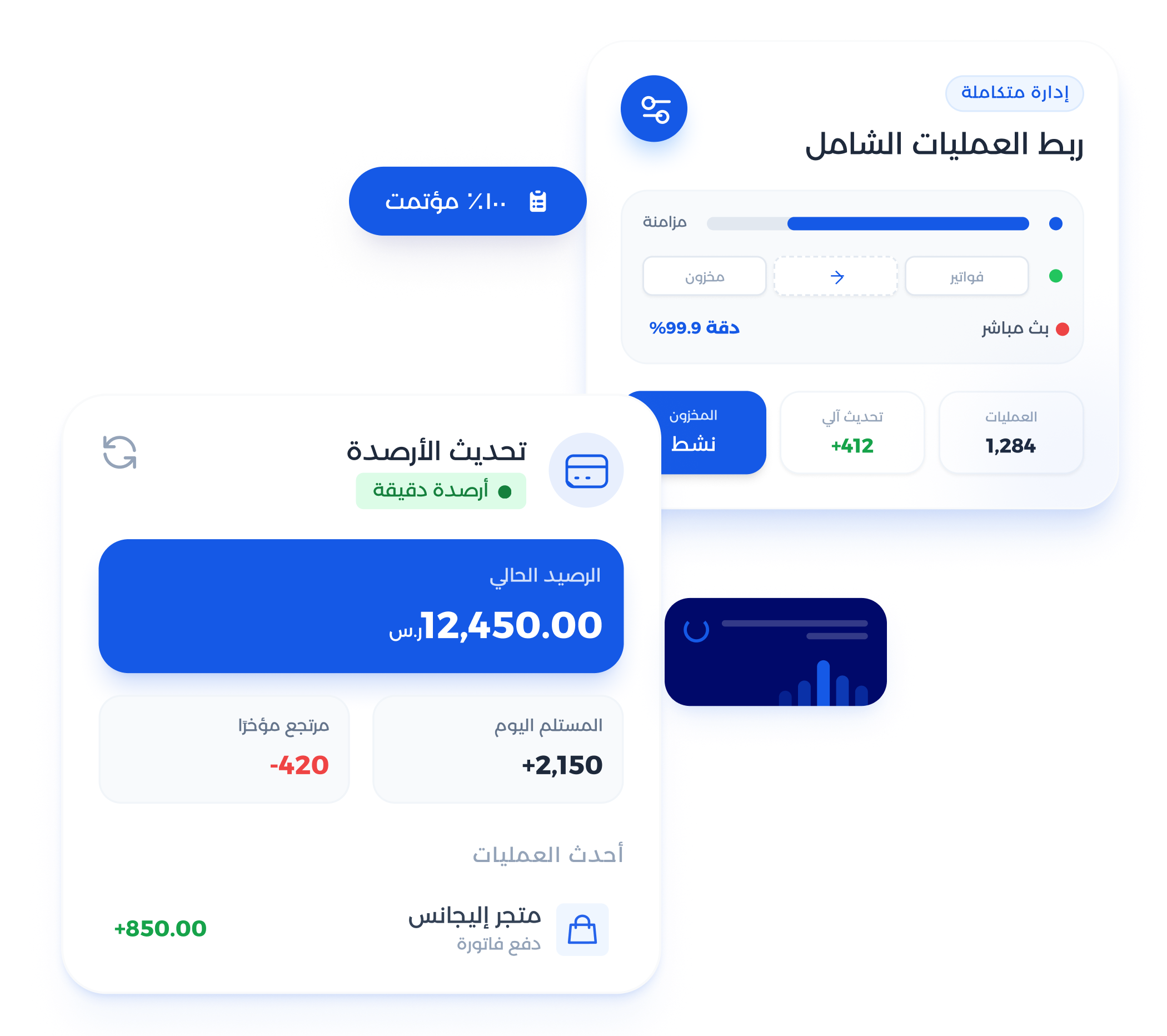 شاشة تقارير أعمار الديون والكشف التدريجي